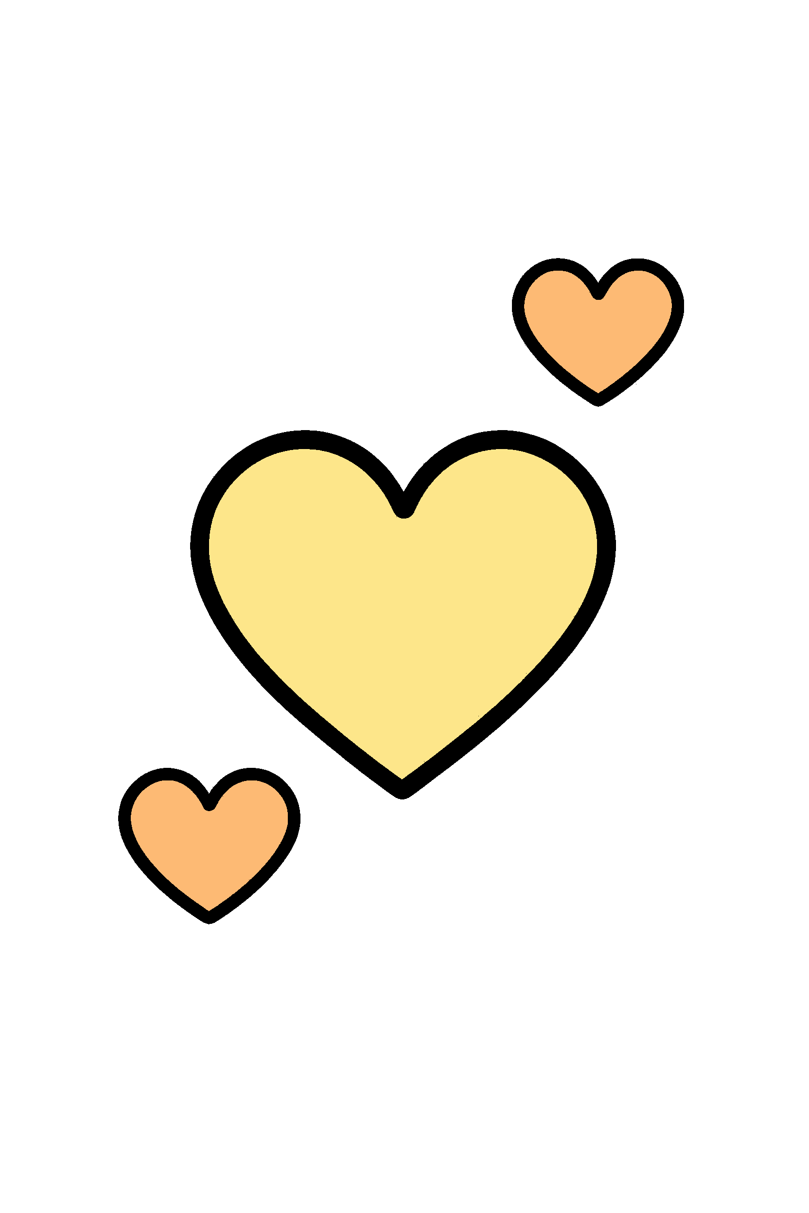 finished heart coloring page with a simple sample palette
