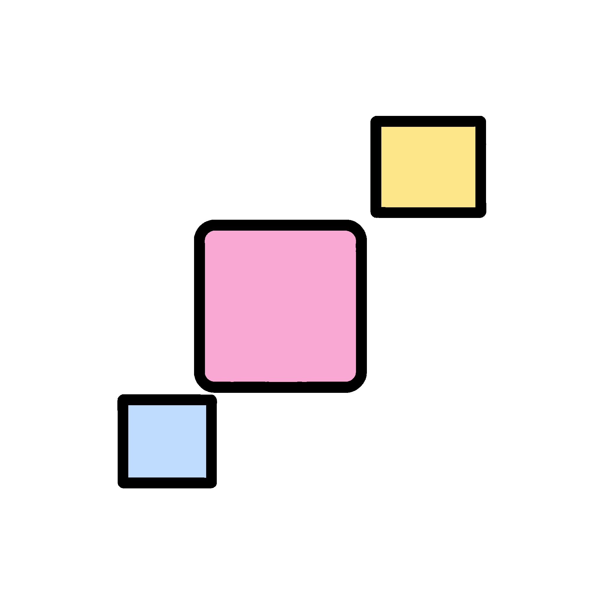 finished square coloring page with a simple sample palette