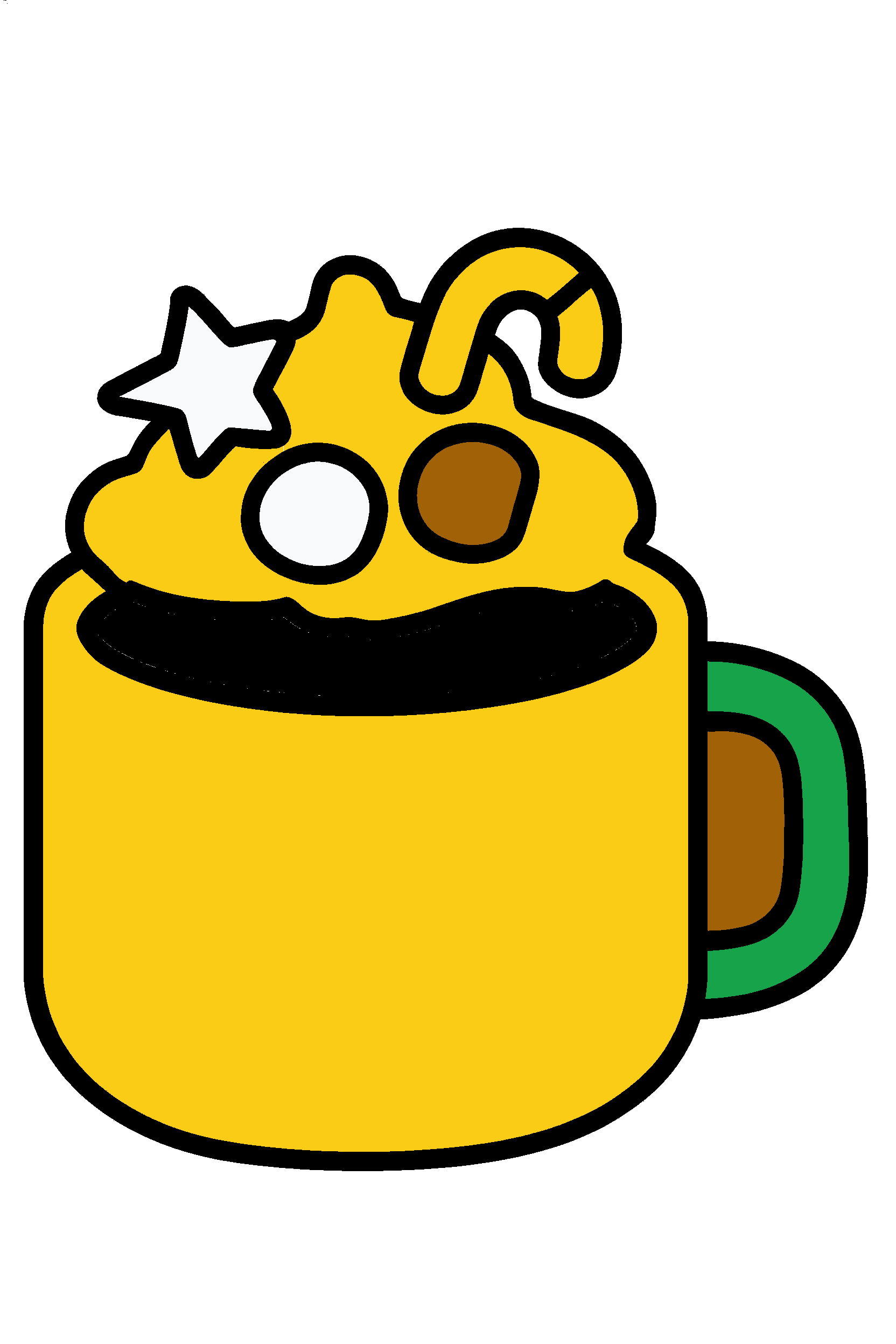 finished simple christmas hot cocoa mug coloring page with a simple sample palette