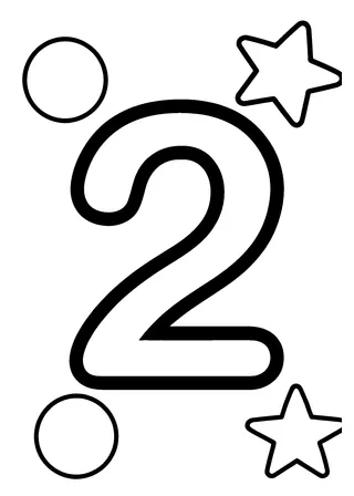 Number 2 Coloring Page