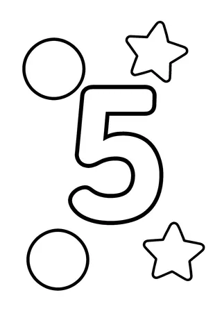 Number 5 Coloring Page