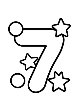 Number 7 Coloring Page