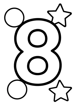 Number 8 Coloring Page