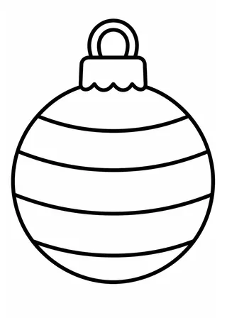 Easy Christmas Ornament Coloring Page