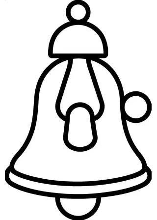 Simple Christmas Bell Coloring Page