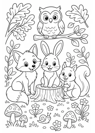 Animal Coloring Book Pages