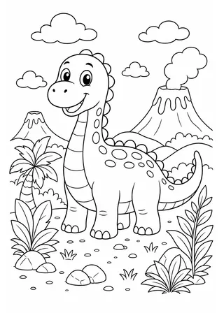 dinosaur coloring pages printable black and white coloring page