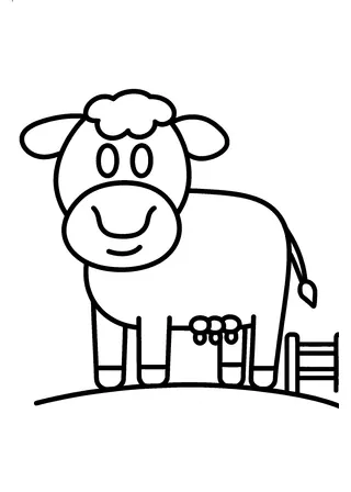 cow coloring page printable black and white coloring page