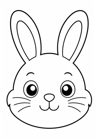 bunny coloring page printable black and white coloring page