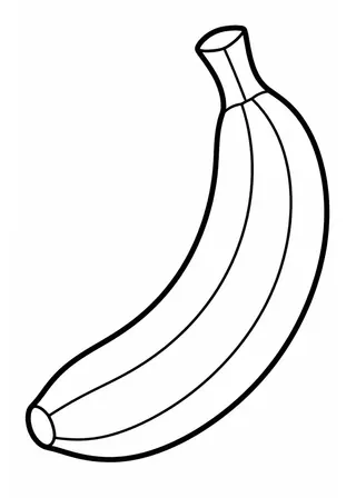 banana coloring page printable black and white coloring page