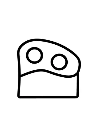 Simple Cake Slice Coloring Page