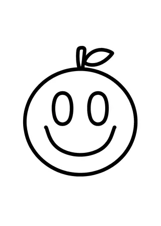 Simple Orange Coloring Page