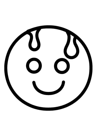 Simple Pancakes Coloring Page