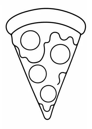 Simple Pizza Slice Coloring Page