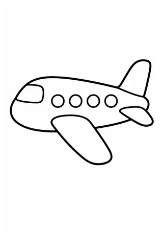 airplane coloring page printable black and white coloring page