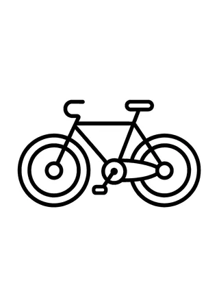bicycle coloring page printable black and white coloring page