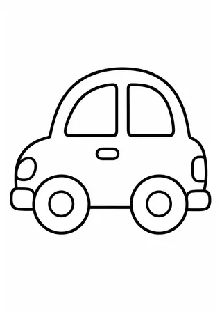 simple car coloring page preview